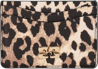 Ganni PORTACARTE BOU LEOPARDATO GANNI