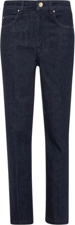 Fracomina Regular Jeans met Strass - Dames - Regular Fit Jeans - Blauw - W26 - Katoen - Jeans