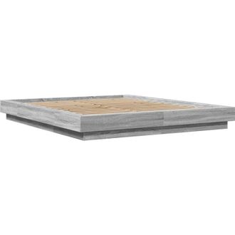 vidaXL Bed Frame without Mattress Grey Sonoma 150x200 cm King Size Vidaxl