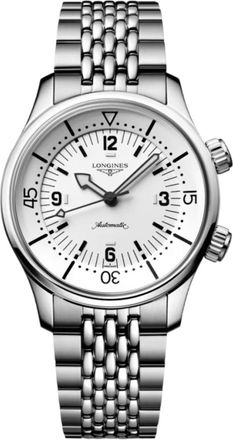 Longines Legend Diver Automatic White Dial Stainless Steel Mens Watch L3.764.4.16.6