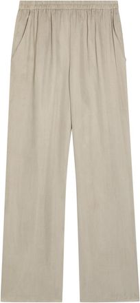 Emporio Armani Striped Loose Straight-leg Trousers - Grey - 48 (UK16 / XL)