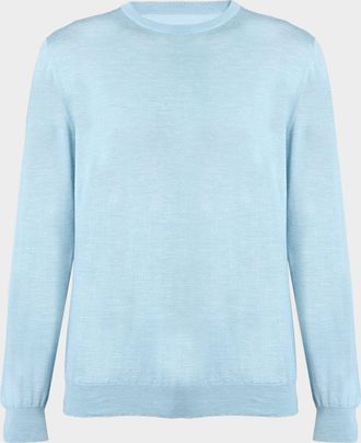 Kiton Men & apos;s Silk, Cashmere and Linen Crewneck Sweater