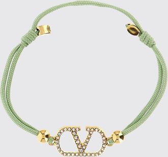 Valentino Garavani Bracciale VLogo Signature in raso con strass