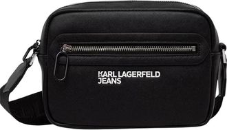 Karl Lagerfeld Jeans Riemtas - Heren - Schoudertassen - Zwart - ONE Size - Leer - Tassen