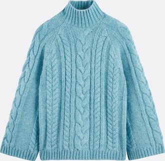 La Redoute Collections Trui met hoge hals in grof kabeltricot