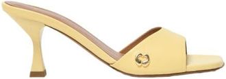 Maje Leather mules in Pale Yellow at Nordstrom, Size 38