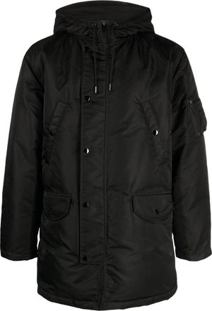 Theory padded hooded jacket - men - Polyester/Nylon - L - Black