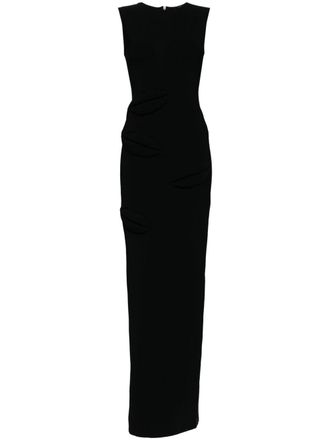 A.W.A.K.E. Maxi-dress met applicatie - Zwart