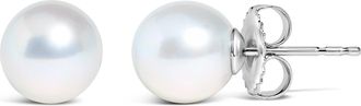 House of Brilliance 14k Yellow Gold 5-5.5MM Akoya Cultured Pearl Solitaire Stud Earrings