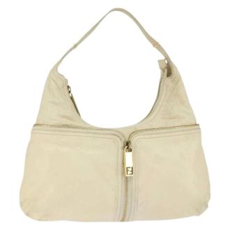 Fendi Pre-owned Shoulder Bags, female, Beige, Size: ONE SIZE Pre-owned Leather fendi-bags