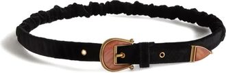La DoubleJ elasticated cotton-blend belt - women - Cotton/Brass - L/XL - Black