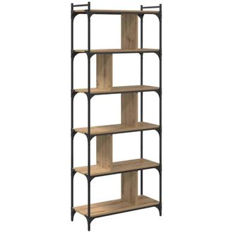 vidaXL Bookcase Artisan oak 76 x 32 x 192 cm Engineered wood vidaXL