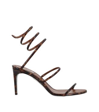 Rene Caovilla Brown Cleo Printed Heels