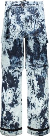 Ferrari Vervaagde Cargo Jeans met Logodetail - Heren - Regular Fit Jeans - Blauw - W30 - Katoen - Jeans