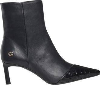 Coperni Stivaletti a punta effetto coccodrillo - - Shoes - Donna - Nero - 38 EU