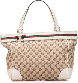 Gucci Pre-owned Gucci GG Canvas Web Mayfair Tote Ladies 257061 002123