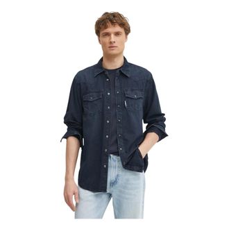 Karl Lagerfeld Denim Shirt - Heren - Spijkeroverhemden - Blauw - S - Denim - Overhemden
