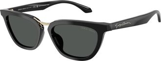 Giorgio Armani Butterfly Zonnebril - Dames - Zonnebrillen - Zwart - 54 MM - Accessoires