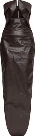 Rick Owens Abito midi con dettaglio cut-out - Marrone