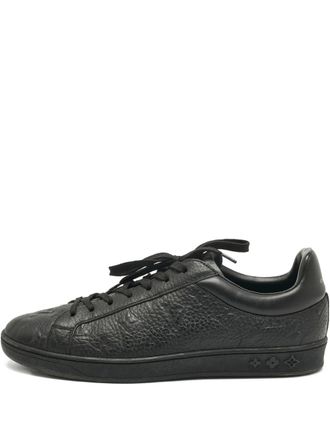 Louis Vuitton Luxembourg Monogram leather low-top sneakers - Black
