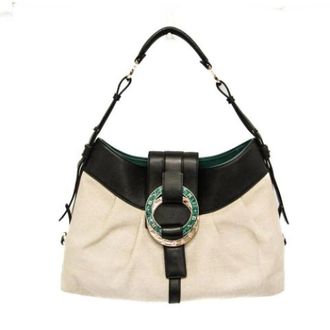 Bulgari Pre-owned Chandra Schoudertas - Dames - Pre-owned - Beige - Maat: ONE Size Leer