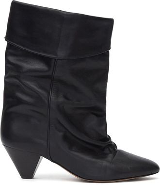 Isabel Marant Dalby Draped Suede Leather Boots