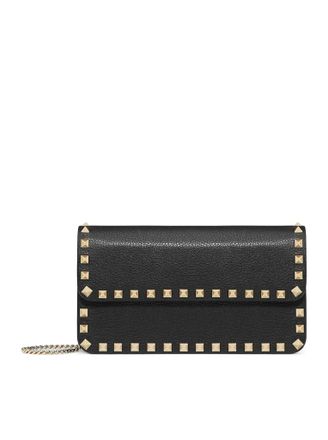 Valentino Garavani ROCKSTUD CLUTCH WITH CHAIN - Valentino Garavani - Woman