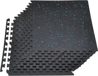OEM Esterilla Puzzle 24 Piezas De 610 X 610 X 10 Mm, Suelo Gimnasio De Goma Eva Alta Densidad, Colchoneta De Ejercicios Con Puntos Azules Antiruido Antide