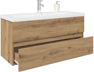 vidaXL Vidaxl - Mueble Para Lavabo Con Lavabo Integrado Y Grifo Roble Artesanal