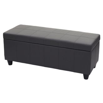 Hhg Hhg - Nunca Usado] Ba&uacute;l Kriens, Banco Banco, Imitaci&oacute;n Cuero, 45x114x45cm, Gris Mate