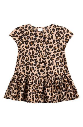 Next Kids Leopard Print Cotton Dress in Brown Multi at Nordstrom, Size 1.5-2Y