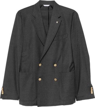 Manuel Ritz double-breasted button jacket - Blue