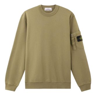Stone Island 6100019 Seasonal Pocket Crewneck Sweatshirt Military Green L1S156100019S0410V005G