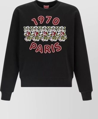 Kenzo cotton embroidered crewneck sweatshirt