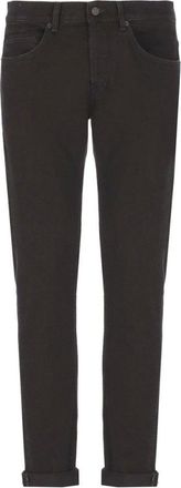 Dondup Slim-Fit Black Jeans With Rolled Cuffs And Five-Pocket Design