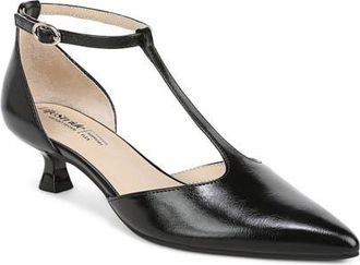 Life Stride Maruin Ankle Strap Pointed Toe Kitten Heel Pump in Black at Nordstrom, Size 5.5