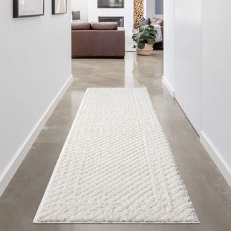 Carpet City Hochflor-Teppich »FOCUS627« rechteckig 20 mm Höhe Boho-Teppich, Hochtief-Muster/ 3D-Effekt, für Wohnzimmer, Schlafzimmer