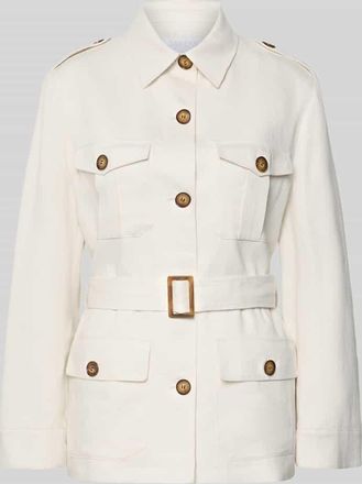 Jake*s Regular Fit Blazer aus Leinen-Viskose-Mix in Offwhite, Gr&ouml;&szlig;e 32