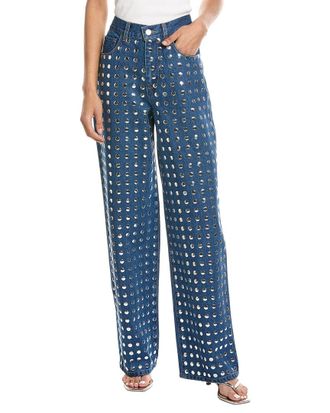 Blank NYC Blank NYC Silver Dreams Medium Indigo High-Rise Wide Leg Jean