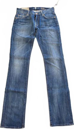 7 For All Mankind Womens Kimmie Straight Leg Jeans In Medium Wash