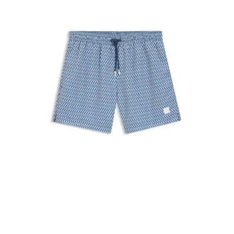 BOSS Printed swim shorts with logo badge