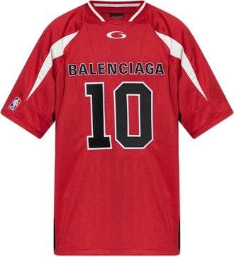 Balenciaga T-Shirts, male, Red, Size: XS X NBA T-Shirt