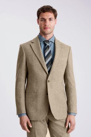Moss Tailored Fit Gold Herringbone Tweed Suit Jacket