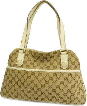 Gucci Brown Canvas Tote Bag (Pre-Owned)