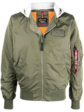 Alpha Industries Bomber con stampa - Verde