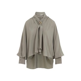 Max Mara Salvia Silk Leonida Blouse-Donna