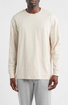 Organic Basics True Heavy Skater Long Sleeve Organic Cotton T-Shirt in Sandstone at Nordstrom, Size Large