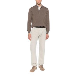 Vengera Maglione in maglia con zip corta - - Knitwear - Uomo - Marrone - 2XL