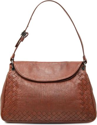 Bottega Veneta Pre-owned Bottega Veneta Intrecciato Trimmed Nappa Double Flap Shoulder Bag Ladies FTOALSL8VN0G5L6N
