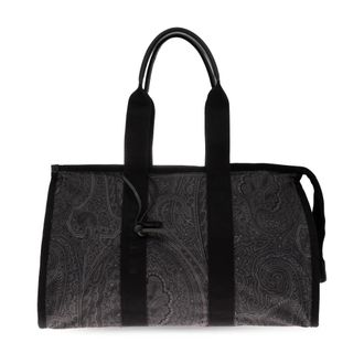 Etro Borsa Weekender Stampata - - Bags - Uomo - Grigio - ONE SIZE